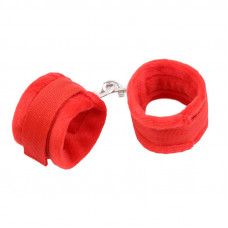 Esposas de Tela con Velcro para Muñecas con Pelo Largo Rojo