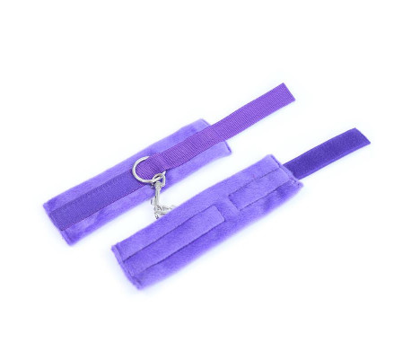 Esposas de Tela con Velcro para Muñecas con Pelo Largo Púpura