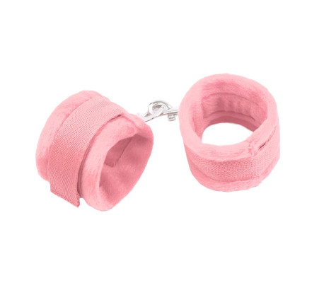Esposas de Tela con Velcro para Muñecas con Pelo Largo Rosa