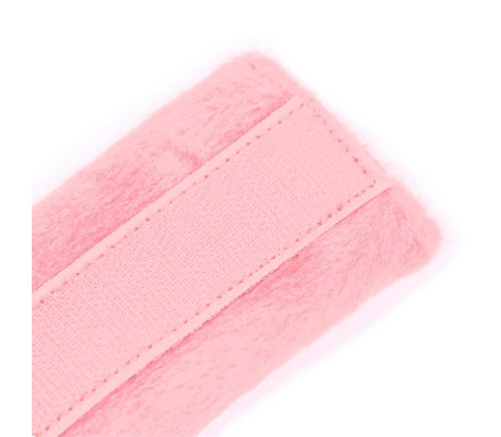 Esposas de Tela con Velcro para Muñecas con Pelo Largo Rosa