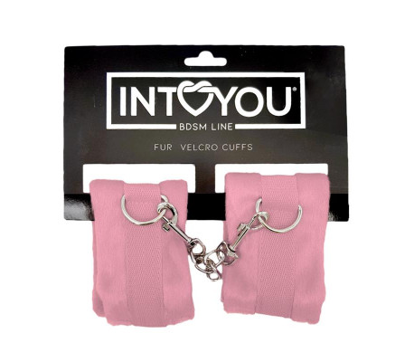 Esposas de Tela con Velcro para Muñecas con Pelo Largo Rosa