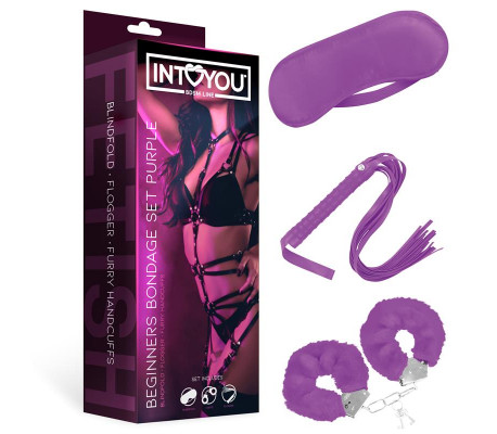 Set de Bondage para Principiantes Beginners 3 Piezas Púrpura