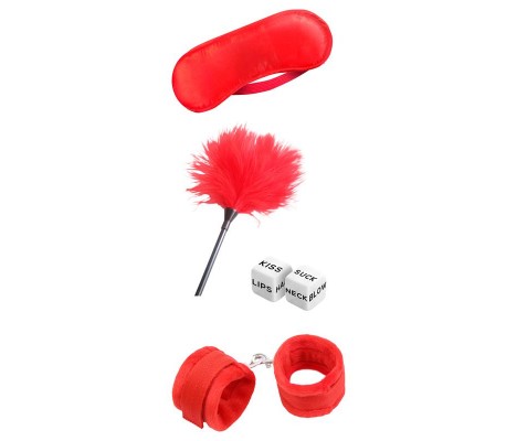 Set de Bondage para Principiantes Starters 4 Piezas Rojo