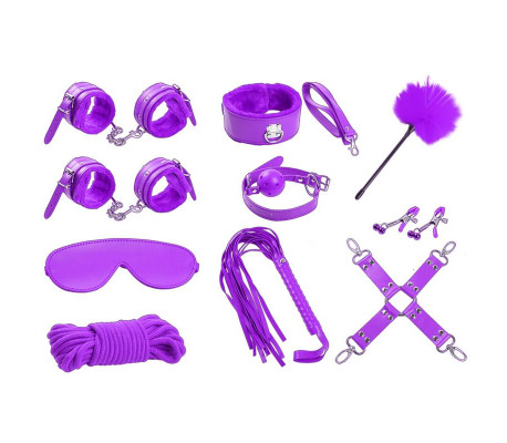 Set Bondage de 10 Piezas Púrpura