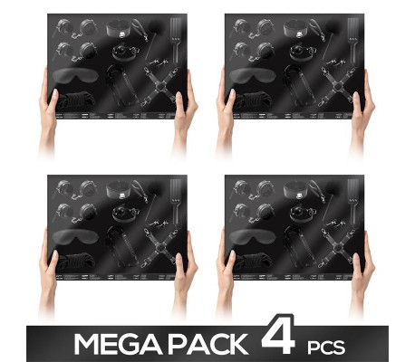 Pack de 4 Set Bondage 11 Piezas Negro