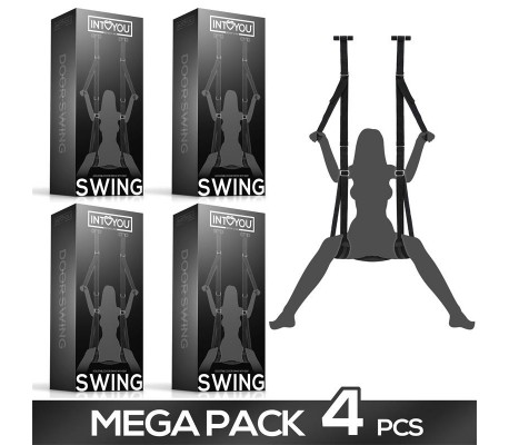 Pack de 4 Columpio de Puerta con Soporte de Manos, Piernas y Asiento