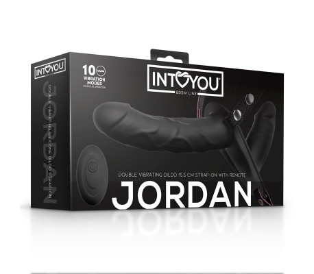 Jordan Arnés Dildo Doble con Vibración y Control Remoto