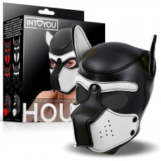 Hound Máscara de Perro Neopreno Hocido Extraíble Negro/Blanco Talla Única