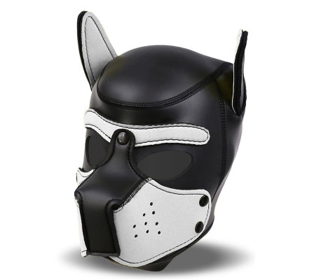 Hound Máscara de Perro Neopreno Hocido Extraíble Negro/Blanco Talla Única