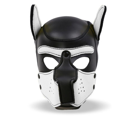 Hound Máscara de Perro Neopreno Hocido Extraíble Negro/Blanco Talla Única