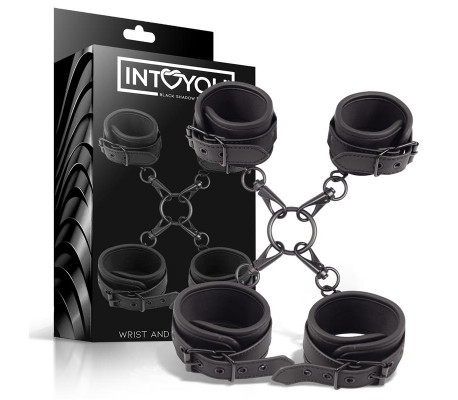 Set de Esposas para Tobillos y Muñecas Cuero Vegano