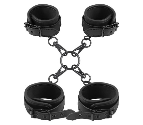 Set de Esposas para Tobillos y Muñecas Cuero Vegano