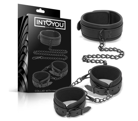 Set de Collar y Esposas para Muñecas Cuero Vegano