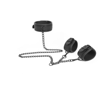 Set de Collar y Esposas para Muñecas Cuero Vegano