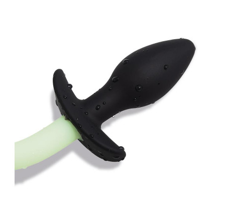 Plug Anal con Cola que Brilla en la Oscuridad