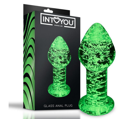 Plug Anal de Cristal que Brilla en la Oscuridad