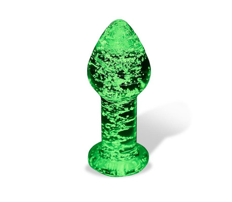 Plug Anal de Cristal que Brilla en la Oscuridad