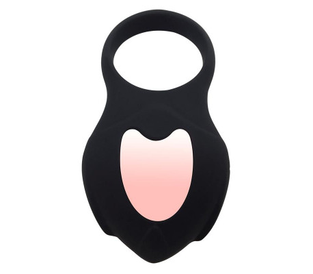 Darkblack Anillo Vibrador con Led Control Remoto USB Silicona