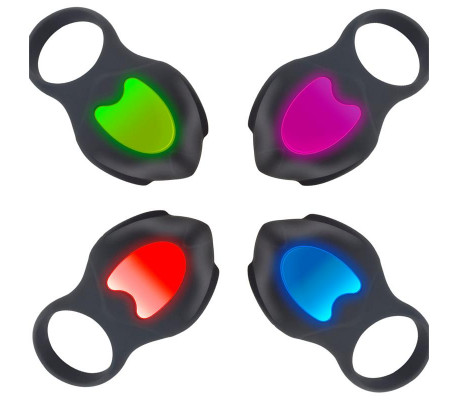 Darkblack Anillo Vibrador con Led Control Remoto USB Silicona