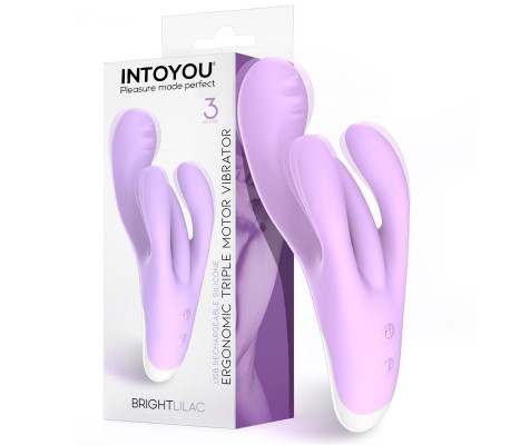 Brightlilac Vibrador Triple Motor Ergonomico USB Silicona