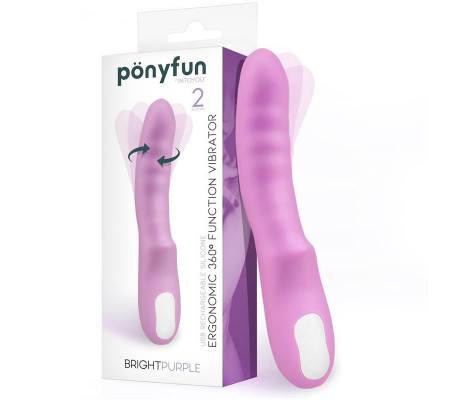 Brightpurple Vibrador y Rotador Doble Motor 360º USB Silicona
