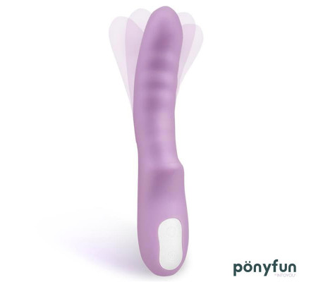 Brightpurple Vibrador y Rotador Doble Motor 360º USB Silicona