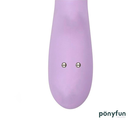 Brightpurple Vibrador y Rotador Doble Motor 360º USB Silicona