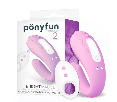 Brightmauve Vibrador para Parejas Doble Motor Control Remoto USB Silicona