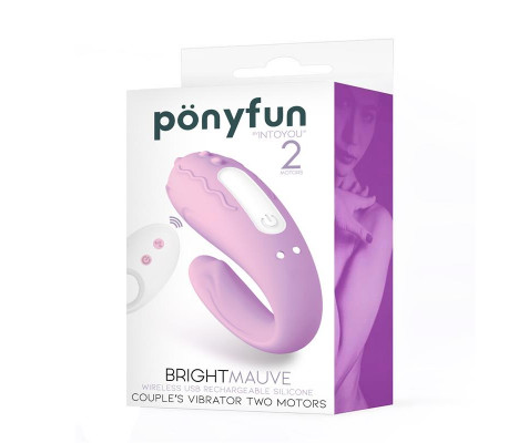 Brightmauve Vibrador para Parejas Doble Motor Control Remoto USB Silicona