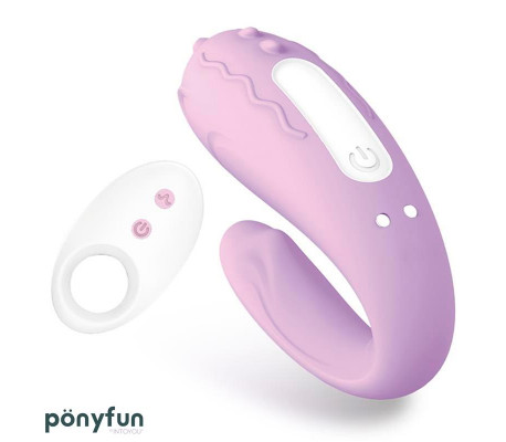 Brightmauve Vibrador para Parejas Doble Motor Control Remoto USB Silicona
