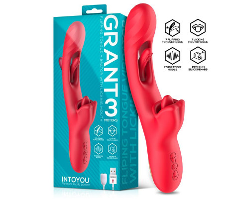 Grant Vibrador con Flipping y Lengua Licking 360º