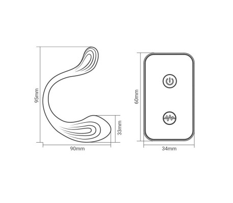 Nami Huevo Vibrador con Contol Remoto Silicona Líquida Unibody