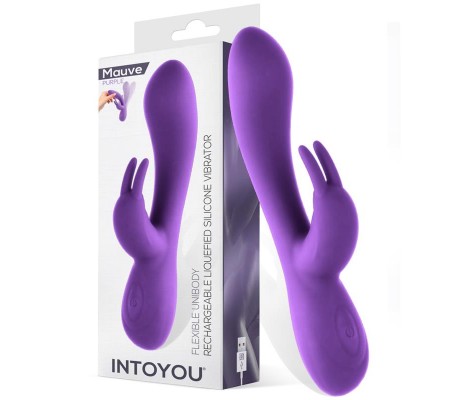 Mauve Vibrador Unibody Silicona Líquida USB Púrpura