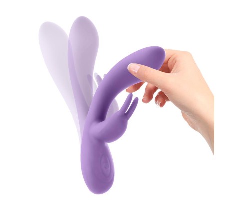 Mauve Vibrador Unibody Silicona Líquida USB Púrpura