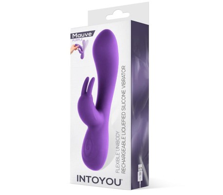 Mauve Vibrador Unibody Silicona Líquida USB Púrpura