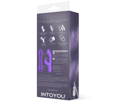 Mauve Vibrador Unibody Silicona Líquida USB Púrpura