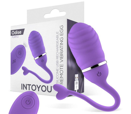 Huevo Vibrador Control Remoto Odise USB Silicona Púrpura