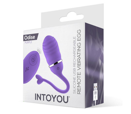 Huevo Vibrador Control Remoto Odise USB Silicona Púrpura