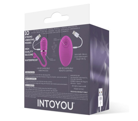 Huevo Vibrador Control Remoto Odise USB Silicona Rosa