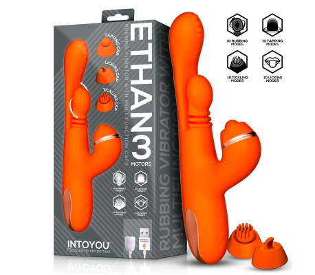 Ethan Vibrador Masaje 360º para el Punto G y Cabezales Intercambiables