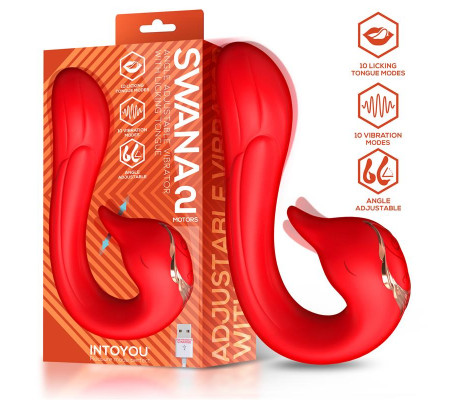 Swana Vibrador con Lengua y Ángulo Ajustable