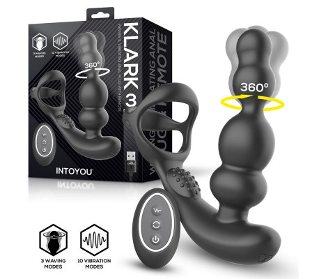 Klark Plug Anal Oscilante con Vibración y Mando a Distancia