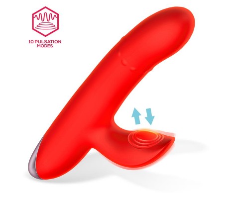 Divya Vibrador con Aro de Bolas Internas Up and Down y Pulsación 3 Motores Independientes USB