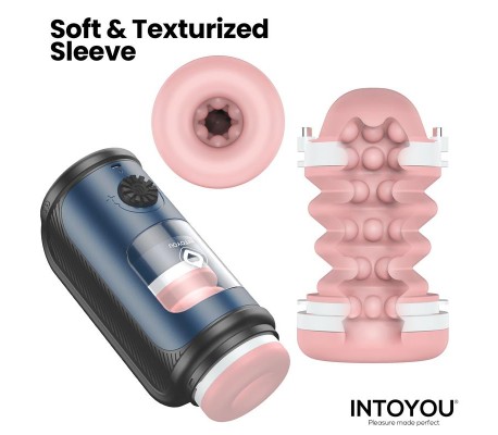 Tenkro Masturbador con Thrusting y Calor USB-C