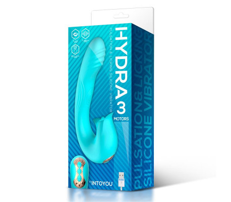 Hydra Vibrador con Pulsación y Lengua Estimuladora de Clítoris 3 Motores USB