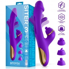 Siter 2.0 Vibrador con Lengua Flapping, Golpeteo y Cabezales Intercambiables