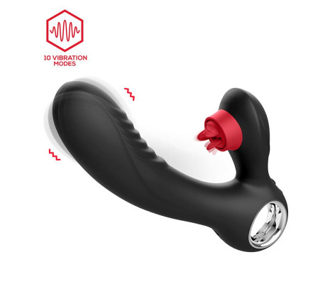 Niza Vibrador con Calor y Triple Lengua Estimuladora de Clítoris