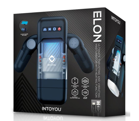 Elon Masturbador Inteligente Función Up and Down, Calor, Vibración y Soporte Movil