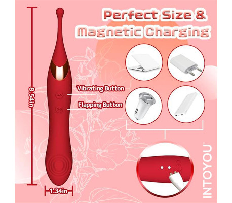 Onax Estimulador Doble Vibrador de Punto y Doble Pulsación USB