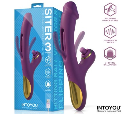 Siter Vibrador con Lengua Movimiento Flipping y Bola Golpeteo